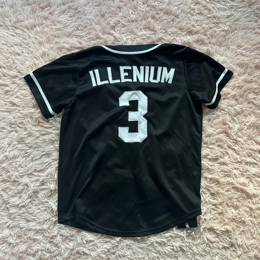 EUC Original Electric Family Illenium black baseball jersey unisex size small - Picture 2 of 4